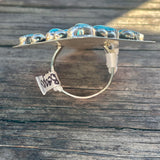 Darlene Begay, Navajo contemporary genuine turquoise large diamond shape ring (1/322)