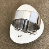 Turquoise ring by Lyle Piaso, Navajo - Turquoise from the Blue Diamond Mine, Navajo ring with turquoise Size: 11 3/4 (2/141)