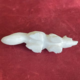 Fox Fetish carved with white marble (RK214)