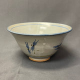 Mel Cornshucker, Cherokee, Pottery Serving Bowl with Dragonfly Design