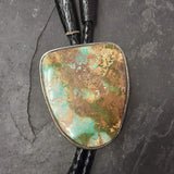 Juan Guerro, Navajo Large Turquoise and Sterling Silver Bolo Tie, vintage Native American   (JF114)