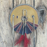 Small Lakota Sunburst-design Shield, vintage - Michael Many Horses, Santee Sioux, adopted  (3/139)