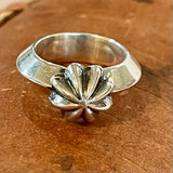 Silver button Ring by Kyle Lee Anderson, Navajo (3/170)
