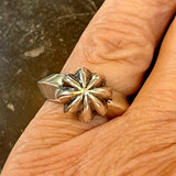 Silver button Ring by Kyle Lee Anderson, Navajo (3/170)