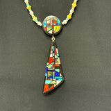 Chris Nieto, Santo Domingo (Kewa) Mosaic Inlay Dangle Pendant and Necklace  (5/265)
