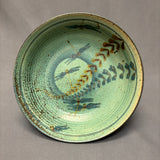 Mel Cornshucker, Cherokee, Medium Pottery Serving Bowl with Dragonfly Design
