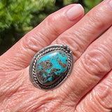 Authentic Navajo Vintage Turquoise Ring, size 8.5  (MB12)