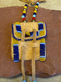 Phyllis Bearskin, Seneca/Cayuga & Chickasaw - Brain tanned leather handmade medicine bag 6/38