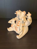 Authentic Native American clay Storyteller sculpture-bear and 5 cubs signed by Emery, Jemez Pueblo (AR2)