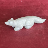 Fox Fetish carved with white marble (RK214)