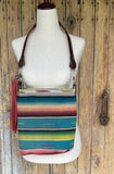 Handmade Vintage Indian Blanket Purse with Leather trim - by Jill K  Bags (JK3)