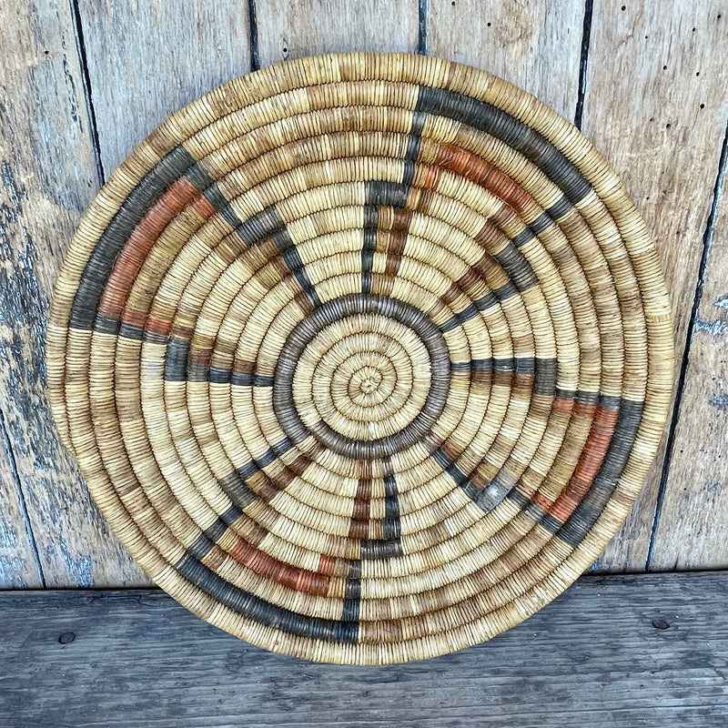 Vintage Hopi Coiled Basket with Geometric Design  (DV47)