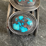 4/66 Kee Joe Benally, Navajo 5-piece set with Bisbee turquoise