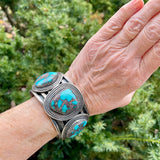 4/66 Kee Joe Benally, Navajo 5-piece set with Bisbee turquoise