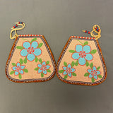 Vintage Plateau Beaded Leather Hair Ties, Authentic Native American - mid 1900s (GM201)