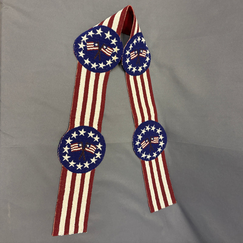 Northern Plains Authentic Native American Beaded Blanket Strip - Late 1900s.  (GM115)