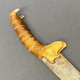 Northern Plains-style Bone Handled Knife with Beaded Leather Knife Sheath   (RS85)