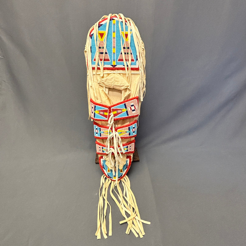 Crow Beaded small Cradleboard Traditionally made by a tribal member. ca. 1990s (SSC94)