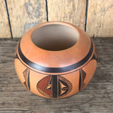 Steve Lucas, Hopi handmade and traditionally fired bowl with parrot tail design.  (RS174)