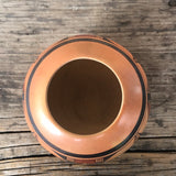 Steve Lucas, Hopi handmade and traditionally fired bowl with parrot tail design.  (RS174)