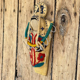 Child's Toy Beaded Cradleboard, Authentic Plateau/Umatilla Leather and Beadwork ca. 1930s(GM133)