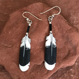 Handmade Bone Harris Hawk Dangle Earrings by Lonny Cloud, Standing Rock Lakota & Lumbee Nation 2/177