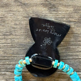 Mary Louise Tafoya, Kewa (Santo Domingo) Pueblo Multi Stone Mosaic Necklace on Turquoise 5/94