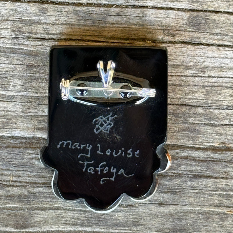 Mary Tafoya, Kewa (Santo Domingo) Pueblo Multi-Stone Mosaic Pin/Pendant (5/91)