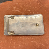 Tommy Singer Vintage Navajo Turquoise and Sterling Silver Belt Buckle, authentic Native American   (JF133)