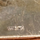 Hopi Silver Overlay Belt Buckle with Butterfly Maiden Design - signed - authentic Hopi jewelry  (JF134)