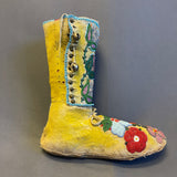 Authentic Native American Northern Rockies High-Top Beaded Moccasins, vintage - mid 1900s  (GM3)