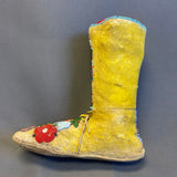 Authentic Native American Northern Rockies High-Top Beaded Moccasins, vintage - mid 1900s  (GM3)