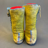 Authentic Native American Northern Rockies High-Top Beaded Moccasins, vintage - mid 1900s  (GM3)