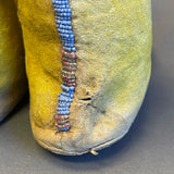 Authentic Native American Northern Rockies High-Top Beaded Moccasins, vintage - mid 1900s  (GM3)