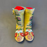 Authentic Native American Northern Rockies High-Top Beaded Moccasins, vintage - mid 1900s  (GM3)