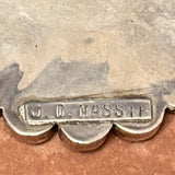 J.D. Massie Vintage Zuni Inlay Belt Buckle with Sunface Design - authentic Zuni inlay  (JF45)
