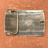 Benjamin Mansfield Hopi Silver Overlay Belt Buckle with Snow Maiden Design  (JF135)