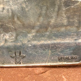 Benjamin Mansfield Hopi Silver Overlay Belt Buckle with Snow Maiden Design  (JF135)