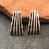 Tom Hawk Sterling Silver Deep Channel Post Earrings (JF69)