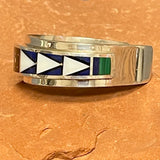 Harold Smith, Navajo Multi-Stone Inlay Bracelet with Celestial Design, vintage (JF282)