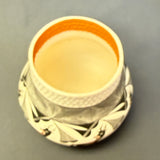 Louise Amos, Acoma pot with corrugated top and painted deer design, Louise Amos pot ca. 1990s (GM)