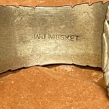 WJ Musket Vintage Navajo Sterling Silver Cuff with Turquoise Nuggets   (JF270)