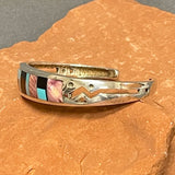 Ray Tracey, Navajo Channel Inlay Multi-Stone Bracelet  (RK104)