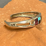 Ray Tracey, Navajo Channel Inlay Multi-Stone Bracelet  (RK104)