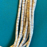 Juan Cate, Santo Domingo olive shell 8 strand heishe necklace with traditional neck wrap (NLJ18)