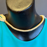 Juan Cate, Santo Domingo olive shell 8 strand heishe necklace with traditional neck wrap (NLJ18)