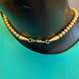 Charlton Draper, Navajo, Navajo silver and turquoise statement necklace with silver beads. JF222
