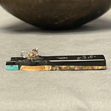 Mary Tafoya, Kewa (Santo Domingo) Pueblo Multi-Stone Mosaic Owl Pin/Pendant  (5/254)