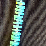 Santo Domingo turquoise heishe necklace with complimentary earrings. Traditional neck wrap (5/81)