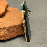 Mary Tafoya, Kewa (Santo Domingo) Pueblo Multi-Stone Mosaic Owl Pin/Pendant  (5/254)